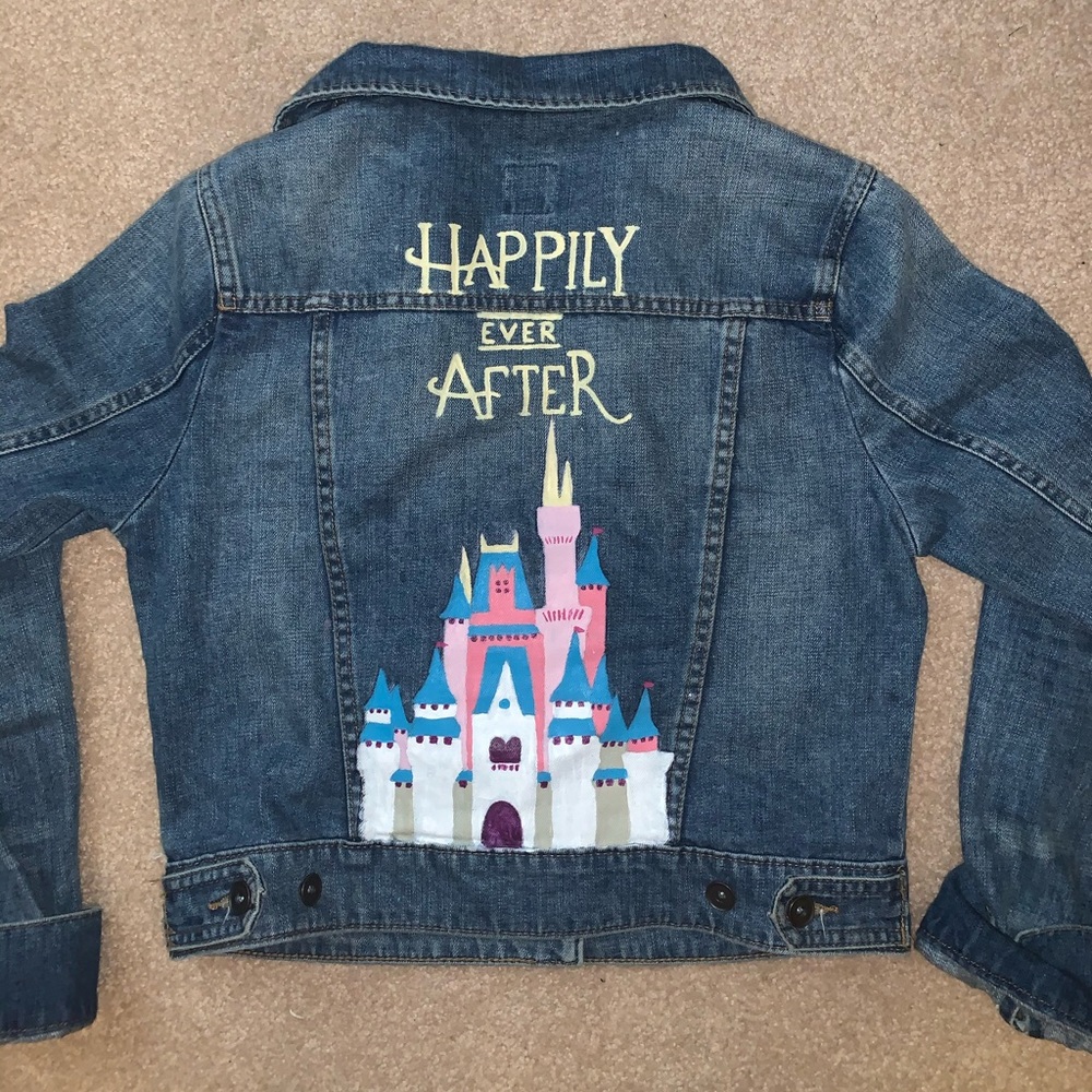 Hang painted Disney denim jacket